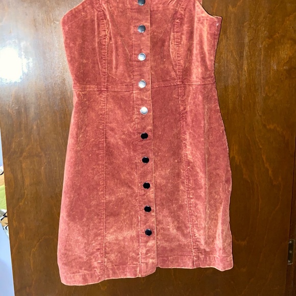 Dark Orange Button-Up Dress - Picture 3 of 6